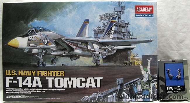 Academy 1/48 Grumman F-14A Tomcat + Verlinden Ejection Seats - VF-143 USS America, 1659 plastic model kit